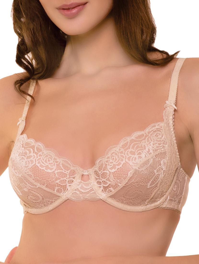 full coverage laced bra - 12096114 - Zoom Image - 0