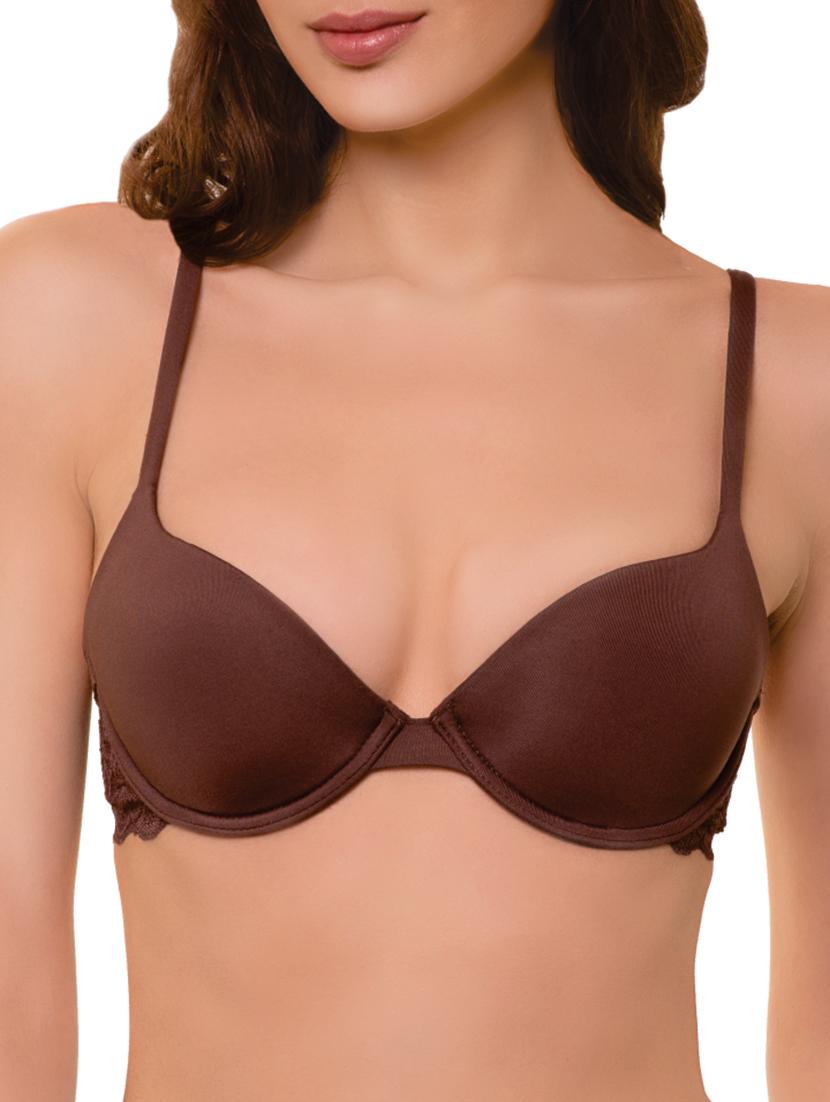 brown color, lace bra - 12096124 - Zoom Image - 0