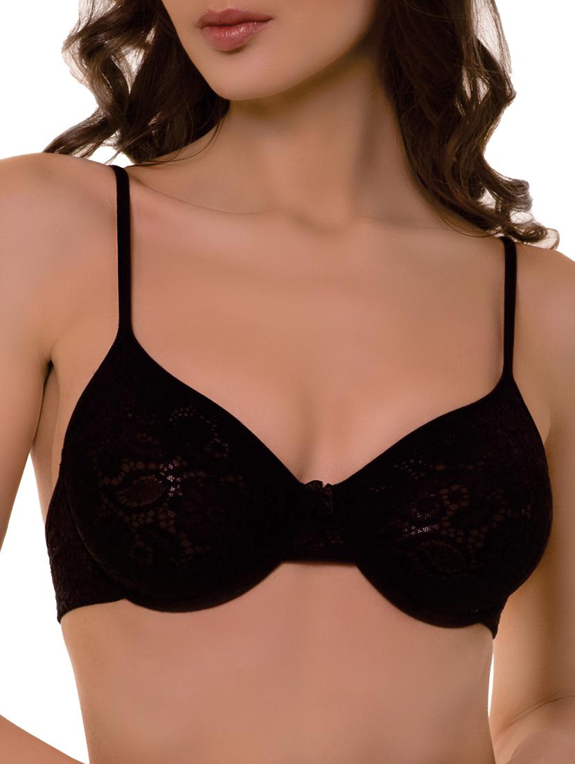 floral laced plunge bra - 12096128 -  Zoom Image - 0