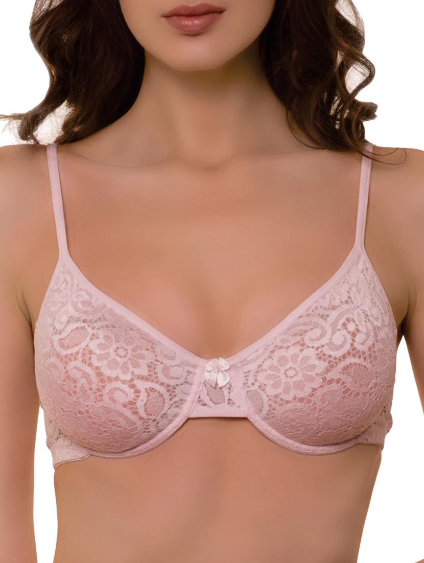 bow patch laced bra - 12096130 - Zoom Image - 0