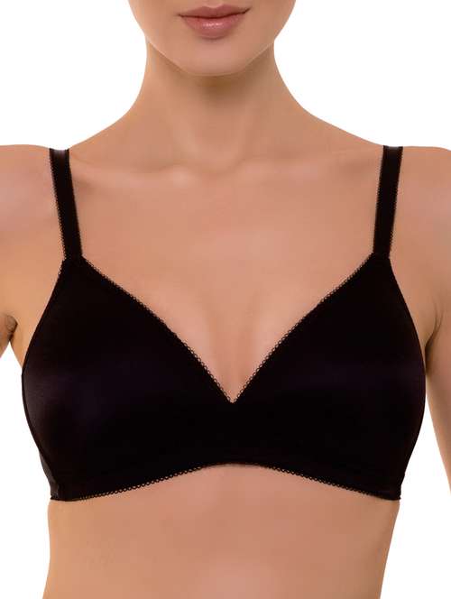 lace trim solid bra - 12096145 - Standard Image - 0