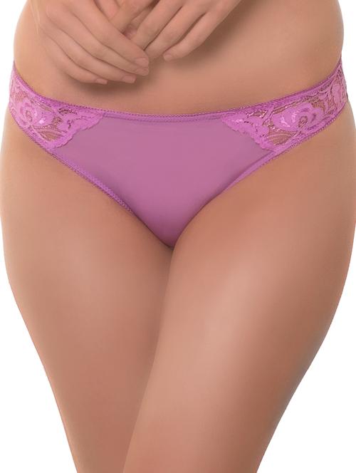 purple nylon bikini panty - 12096169 - Standard Image - 0