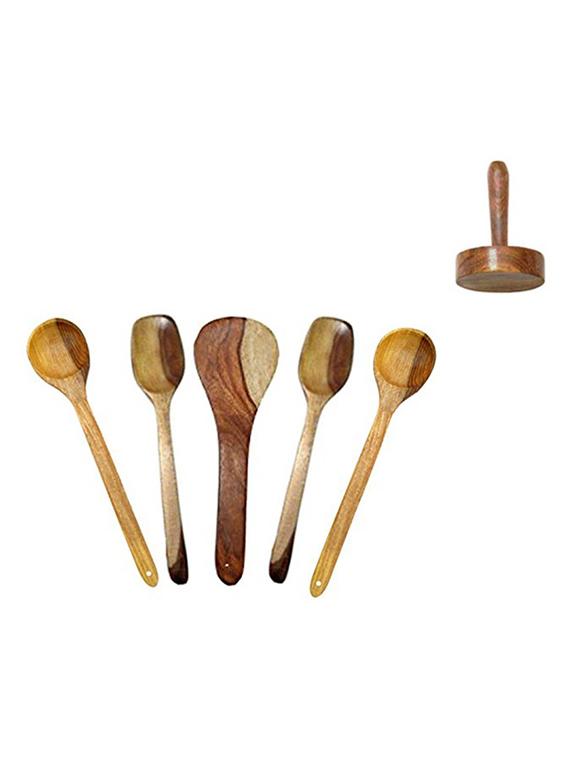 desi karigar wooden skimmer set - 12096653 -  Zoom Image - 0