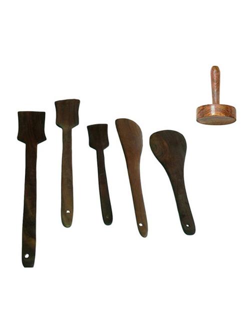 desi karigar 5 sheesham skimmers & 1 masher - 12096670 - Standard Image - 0