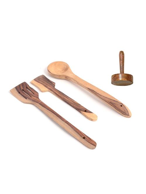 desi karigar wooden tools of kitchen (set of 4) - 12096681 -  Standard Image - 0