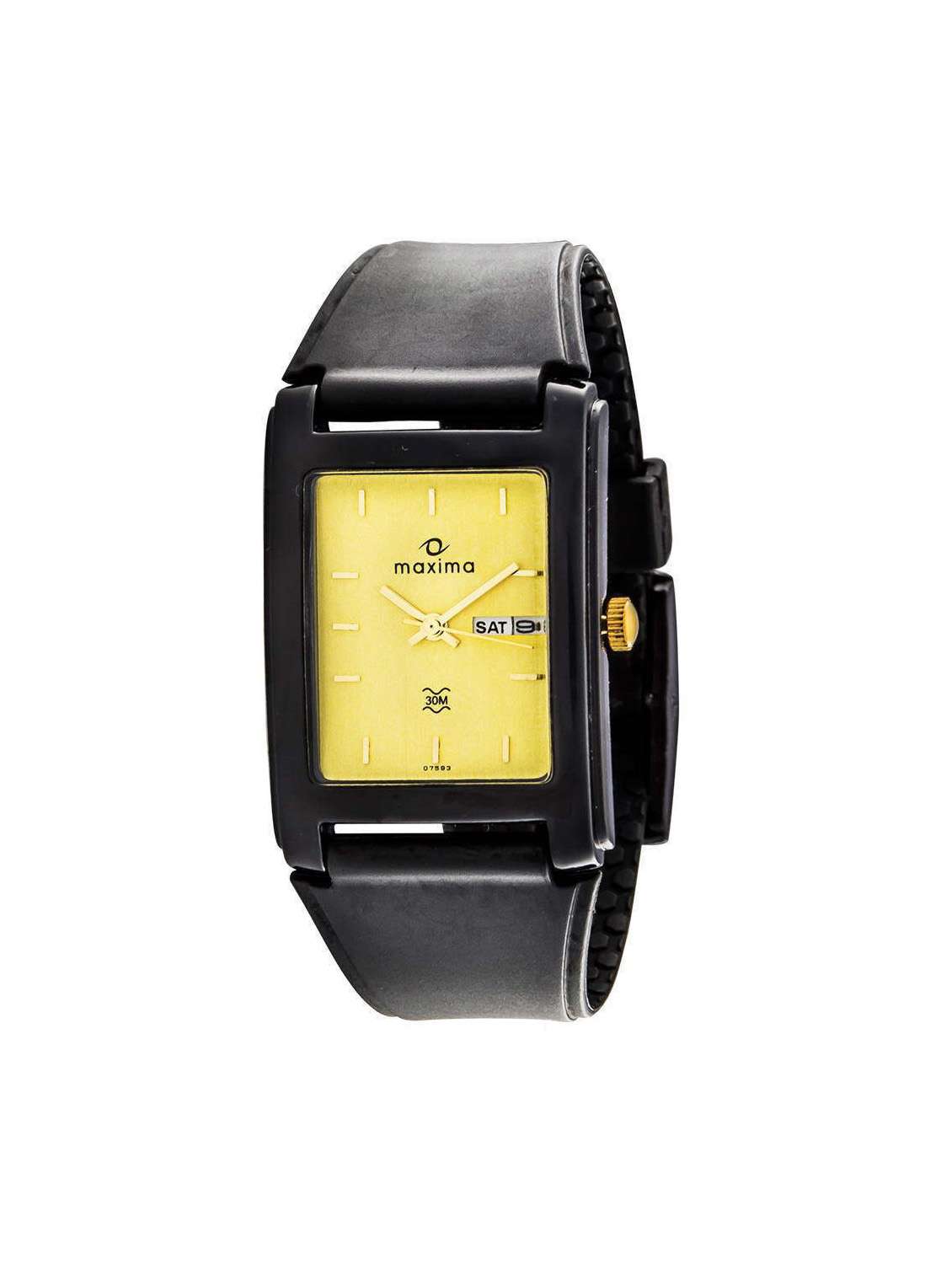 black polyester analog watch