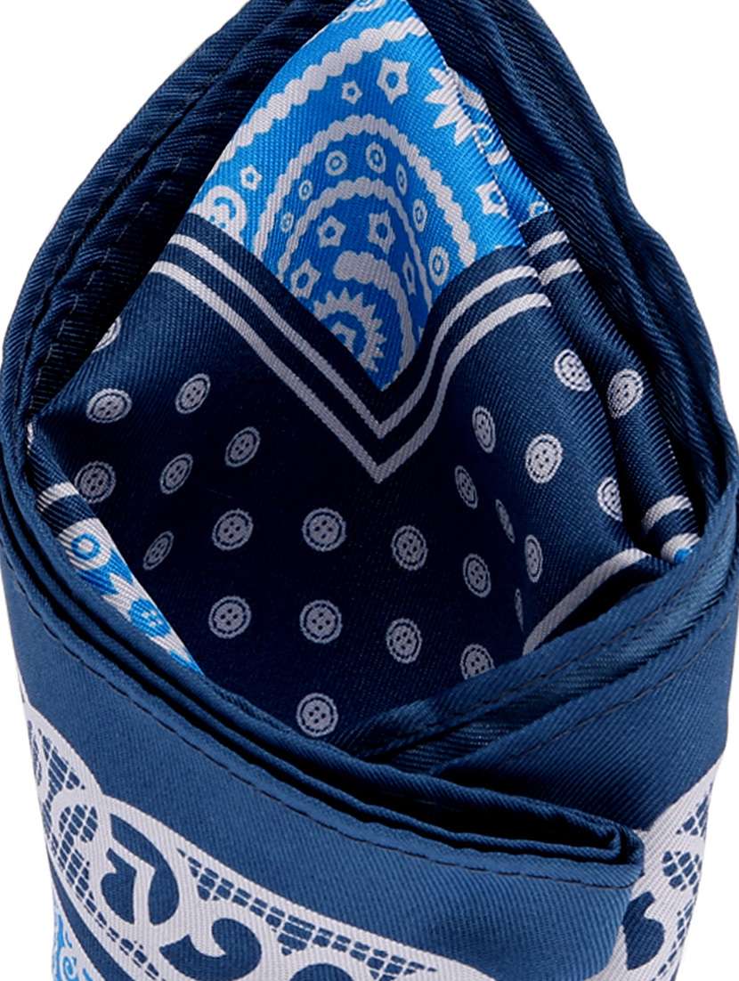 blue micro fiber pocketsquare - 12114803 -  Standard Image - 3