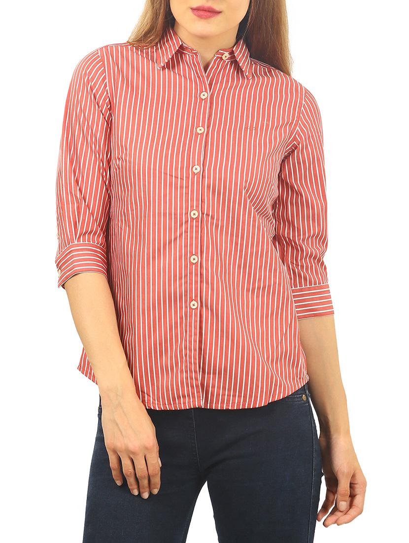 red striped cotton shirt - 12115921 - Zoom Image - 0