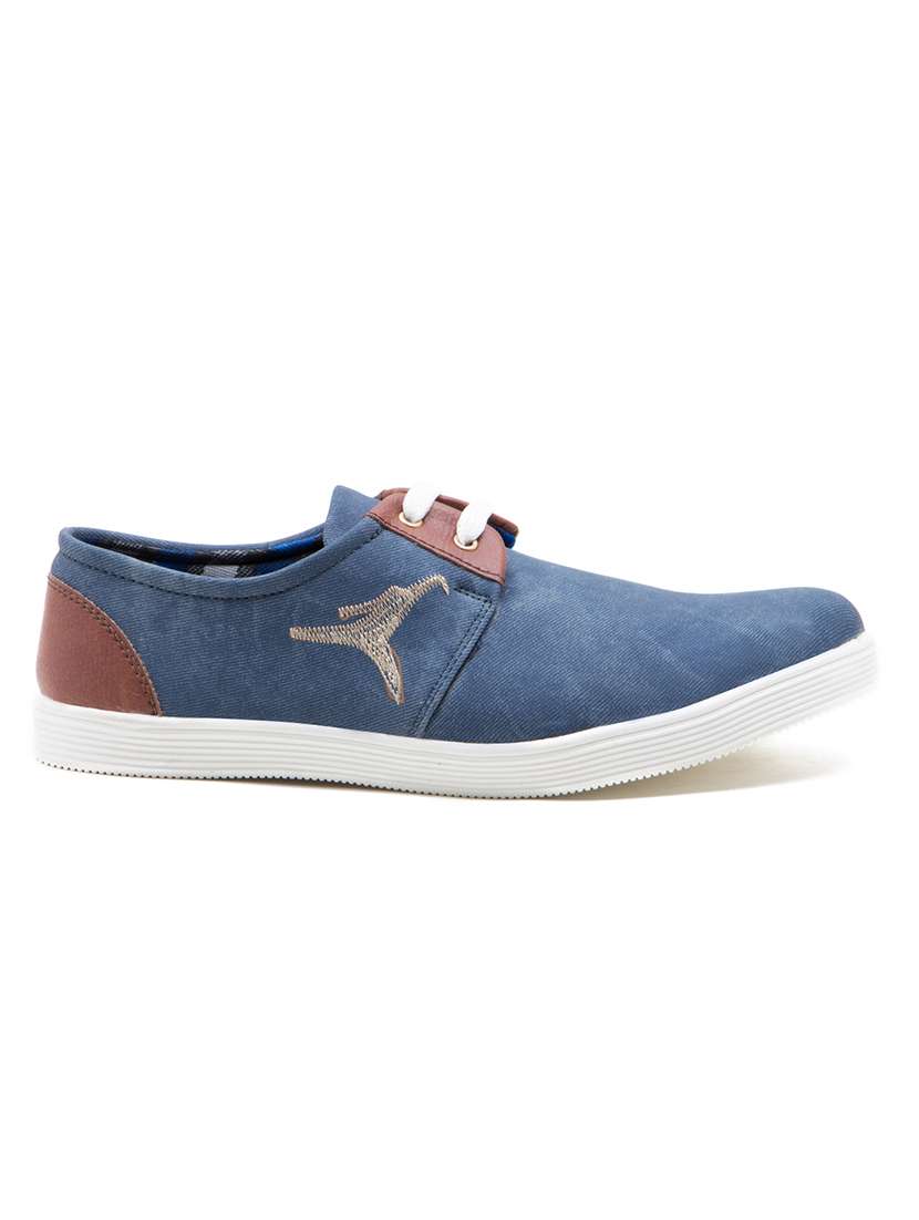 blue denim lace up sneaker