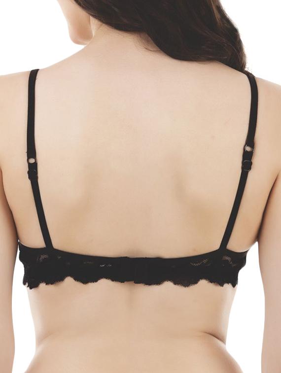 red cotton laced balconette bra - 12126755 - Standard Image - 3