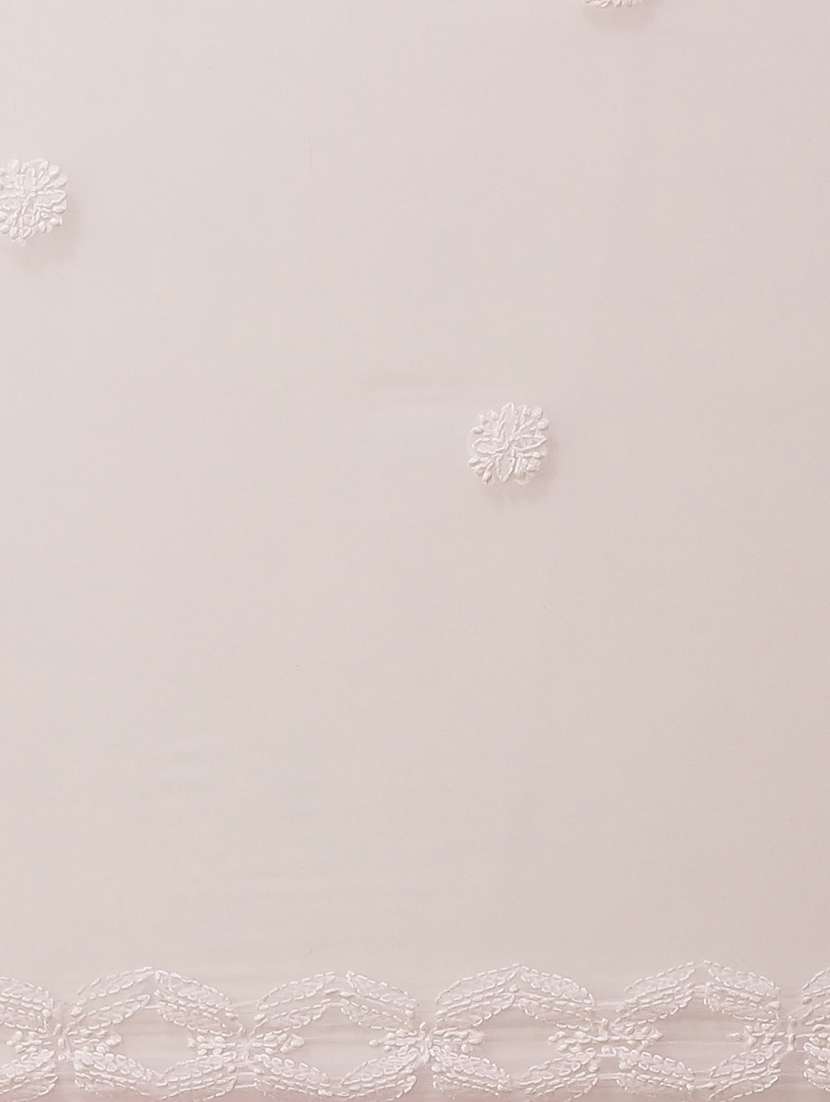 pink faux georgette chikankari saree with blouse - 12128354 - Standard Image - 5