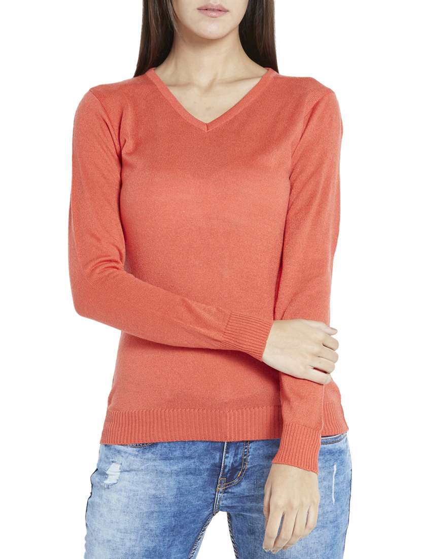 orange acrylic pullover - 12128520 - Zoom Image - 0