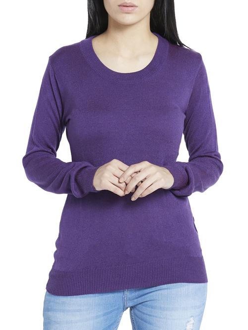 purple acrylic pullover - 12128527 - Standard Image - 0
