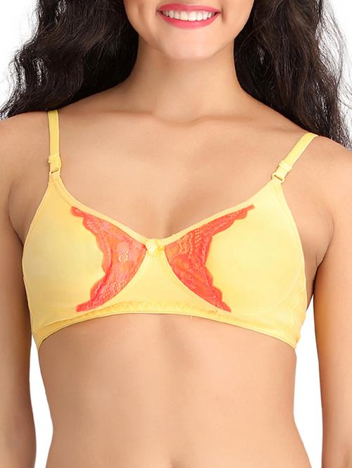 yellow cotton regular bra - 12132202 -  Standard Image - 0