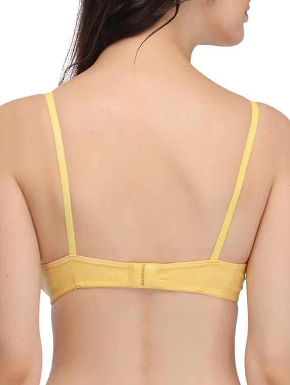 yellow cotton regular bra - 12132202 - Standard Image - 3