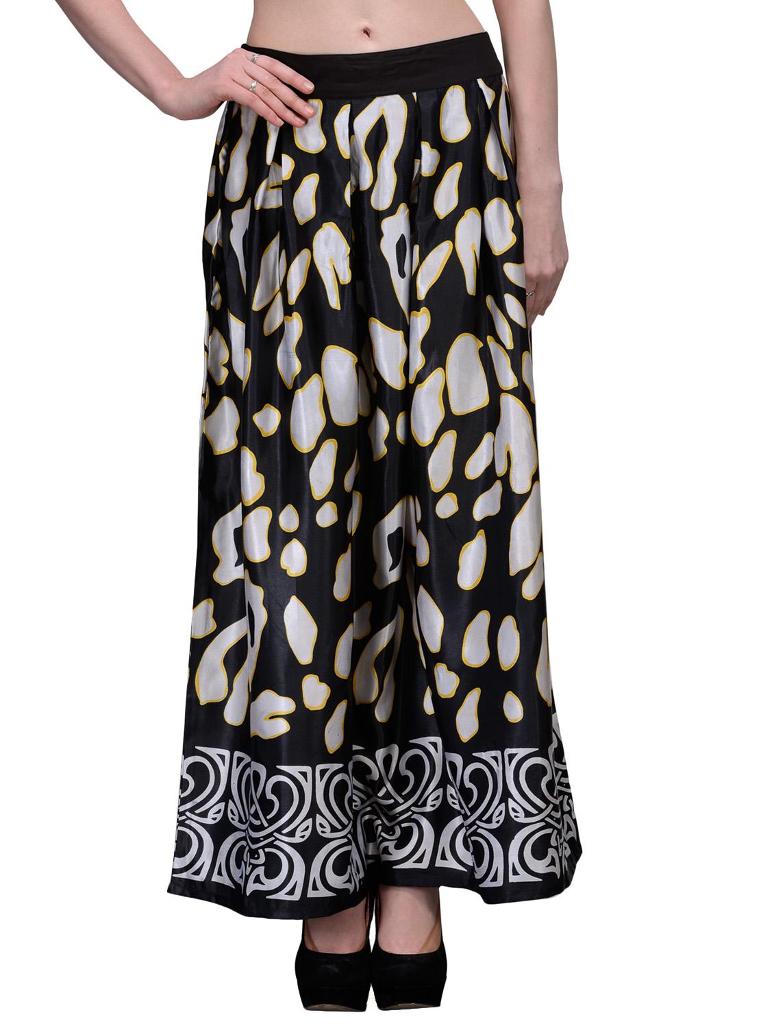 black satin maxi skirt - 12132480 - Zoom Image - 0