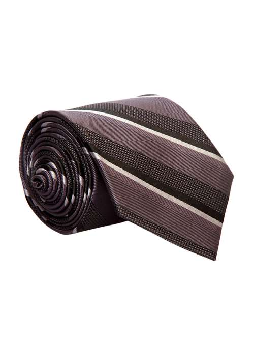 grey color, microfiber neck tie - 12140070 - Standard Image - 0