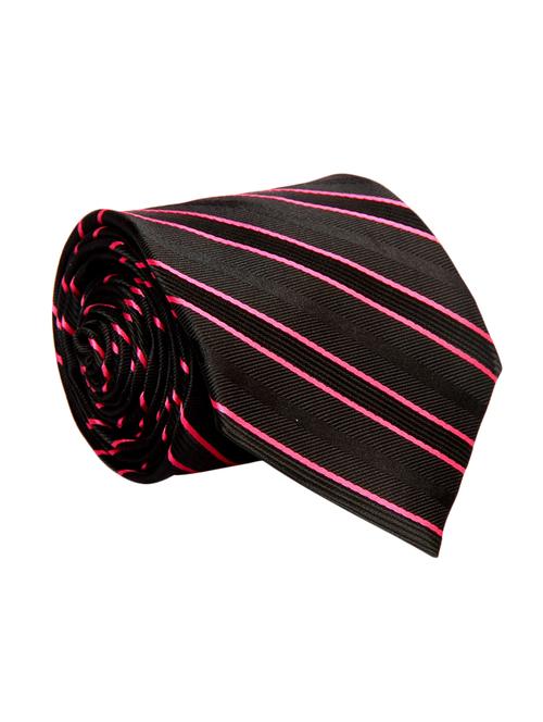 black pink color, microfiber neck tie - 12140091 -  Standard Image - 0