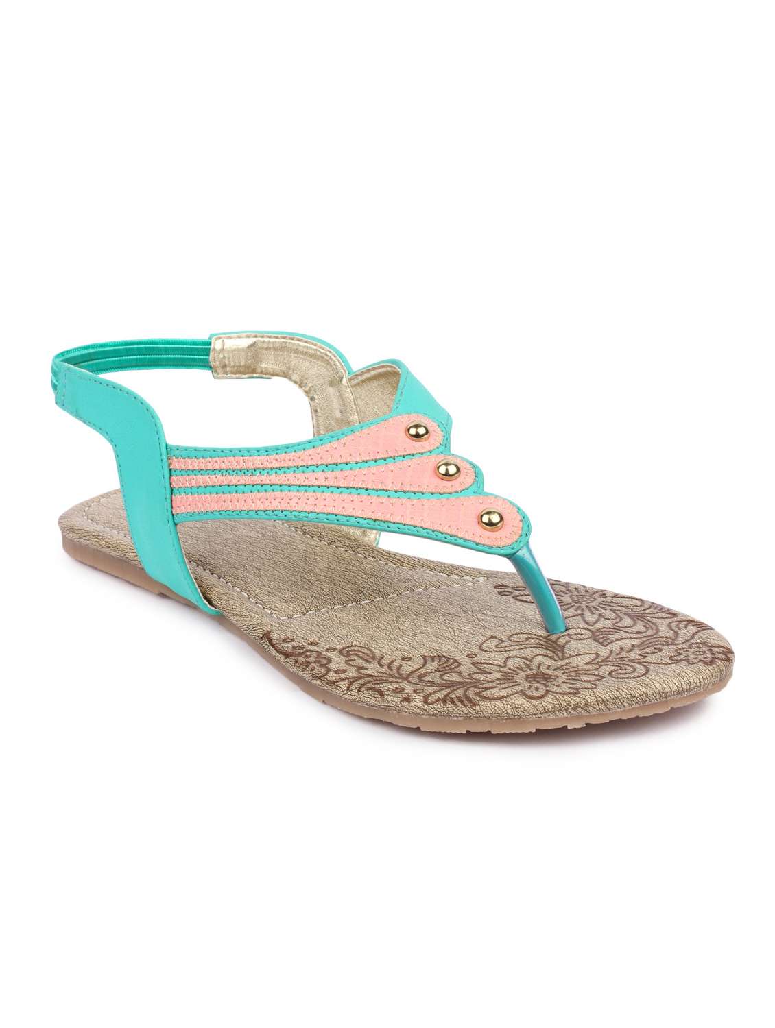 green back strap suede sandal