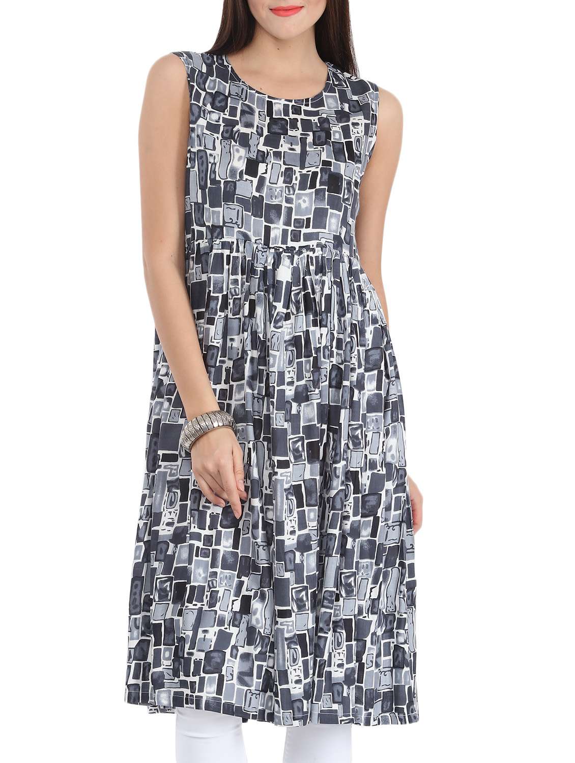 grey cotton aline kurta