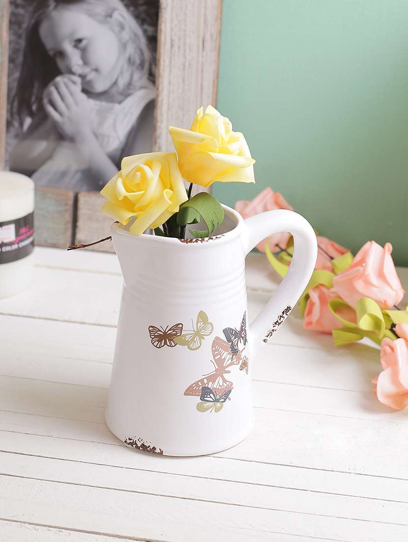 Beautiful Butterfly Print Kettle Style 13.5 CM Planter Pot