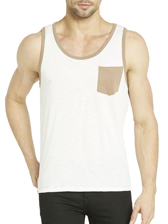 white cotton vest - 12154164 -  Zoom Image - 0