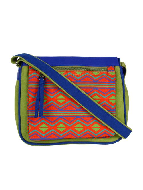 printed canvas sling bag - 12155978 - Standard Image - 0