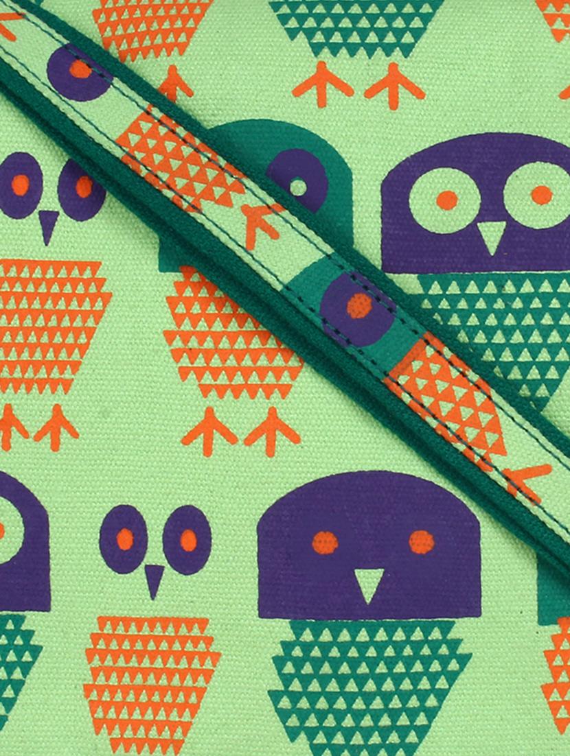 green printed canvas sling bag - 12155986 -  Standard Image - 3