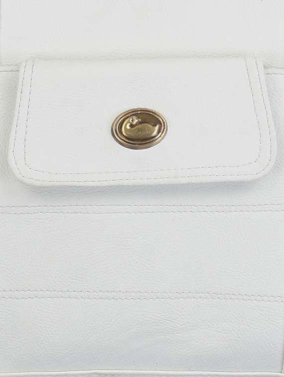 white leatherette handbag - 12160560 - Standard Image - 3