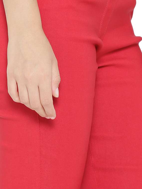 red cotton jeggings - 12165433 - Standard Image - 3