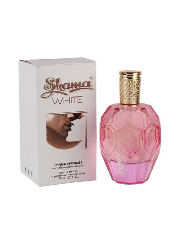 shama white series alcohol free, undiluted perfume for women,75 ml bottle  (brand outlet)