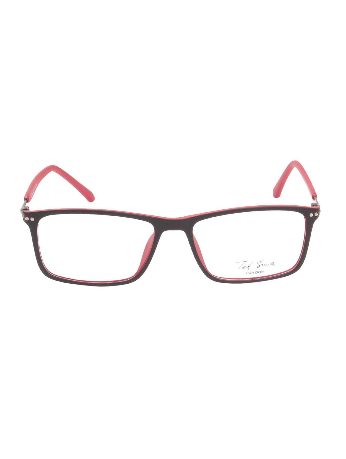 matt black inside red full rim spectacle frame - 12166881 - Zoom Image - 0