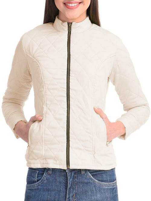 cream polyester jacket - 12167208 -  Standard Image - 0