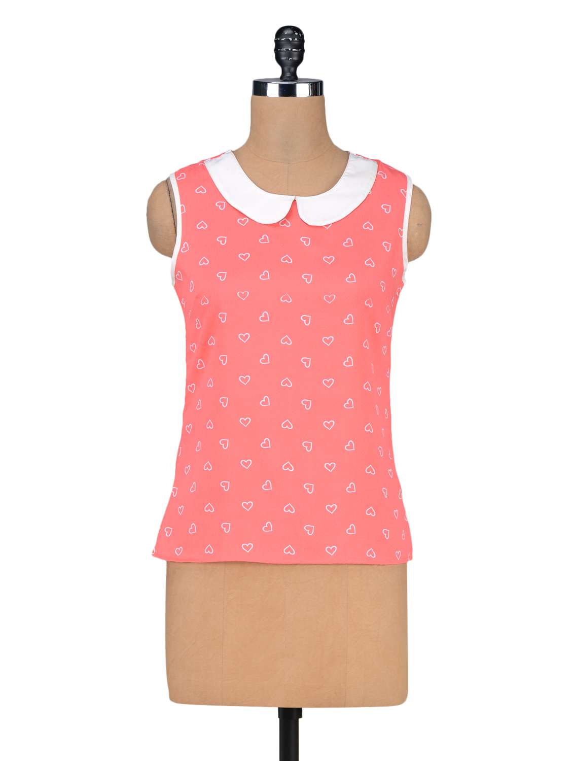 pink printed poly crepe top - 1216820 - Zoom Image - 0