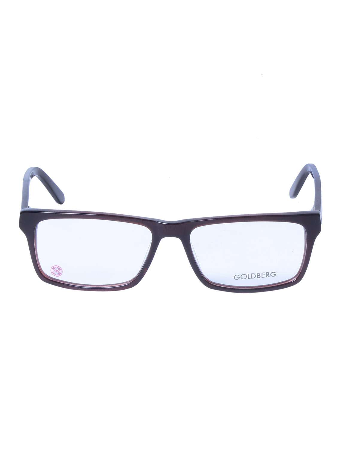 brown plastic rectangle spectacle frame