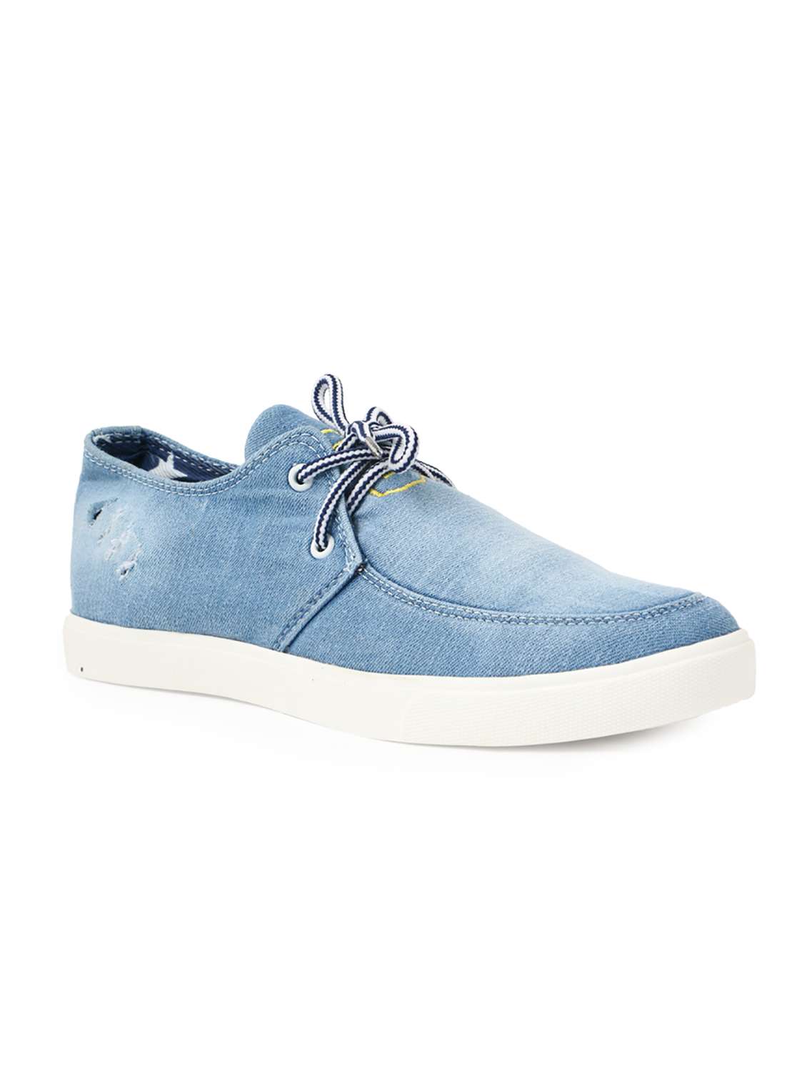 blue Denim lace up sneakers