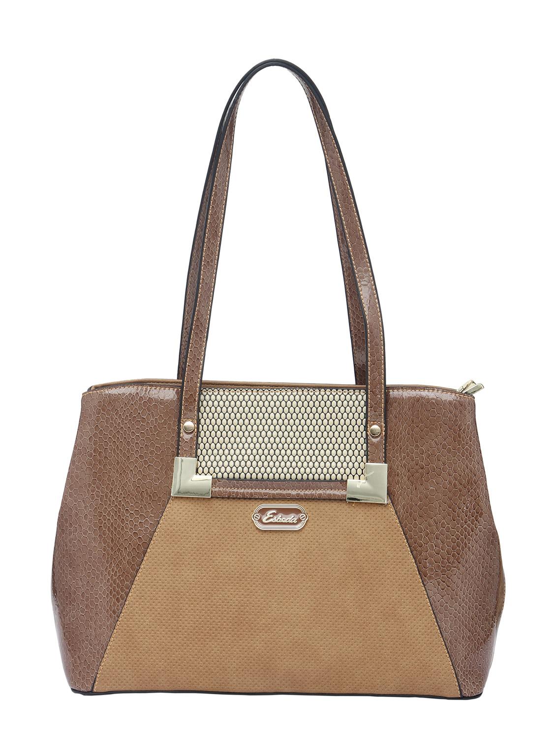 brown synthetic leather handbag - 12184894 - Zoom Image - 0
