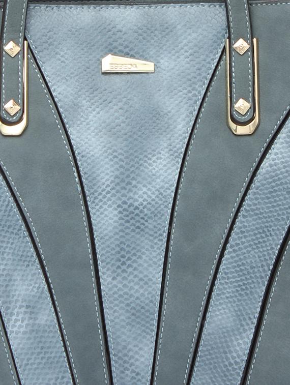 multi textured synthetic leather handbag - 12184912 - Standard Image - 3