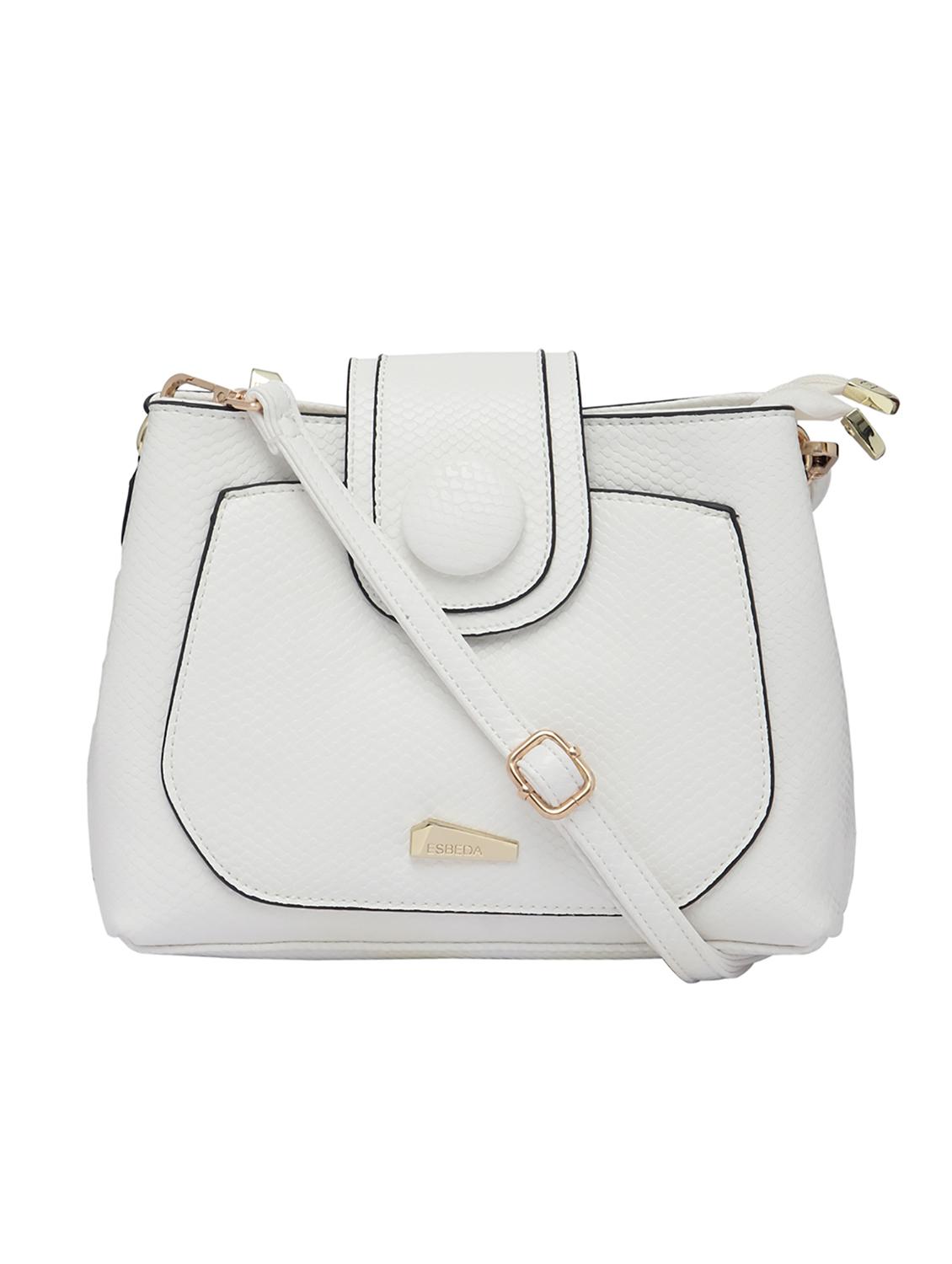 white synthetic leather sling bag - 12184924 - Zoom Image - 0