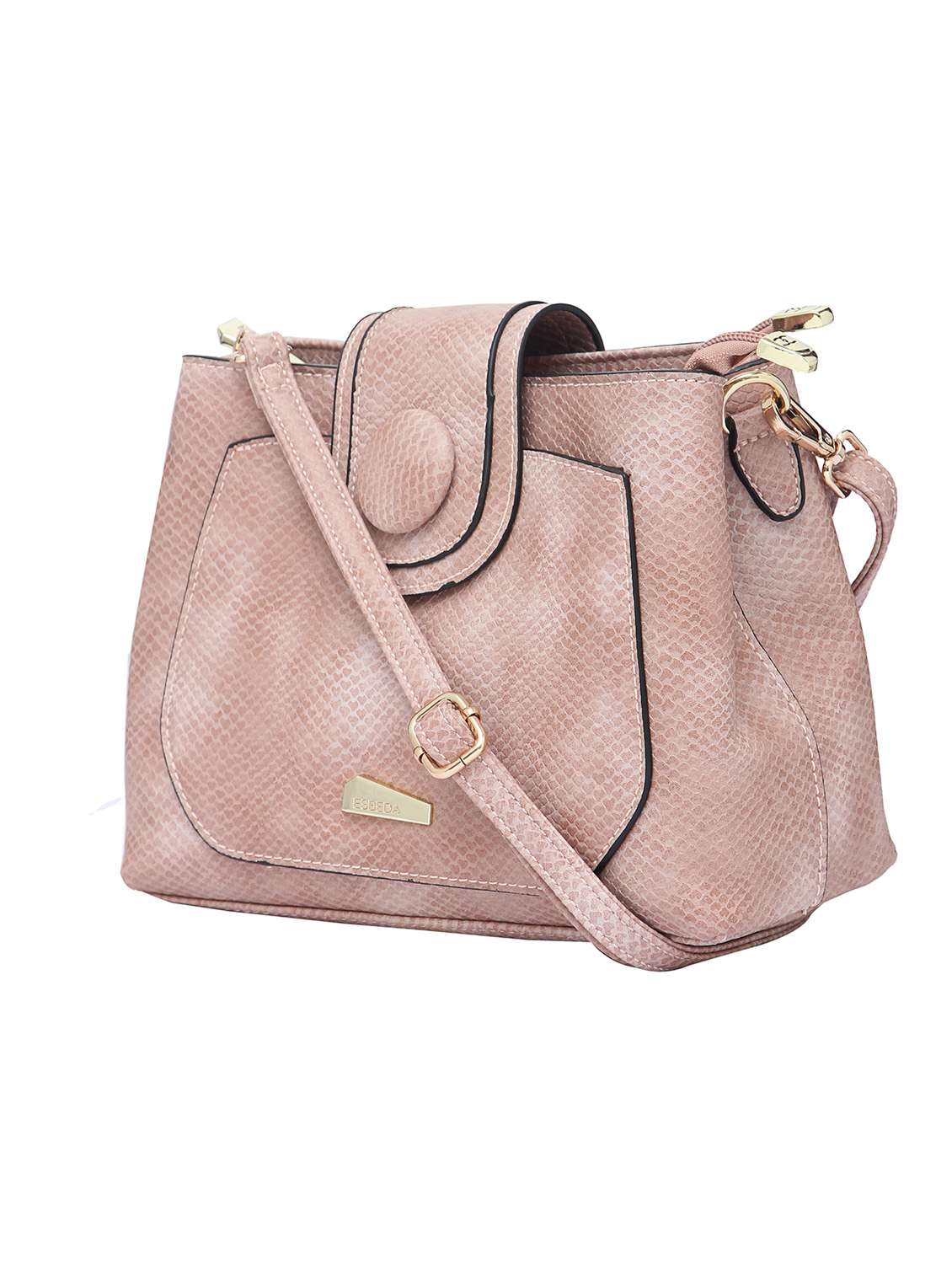 beige synthetic leather sling bag - 12184927 -  Standard Image - 3