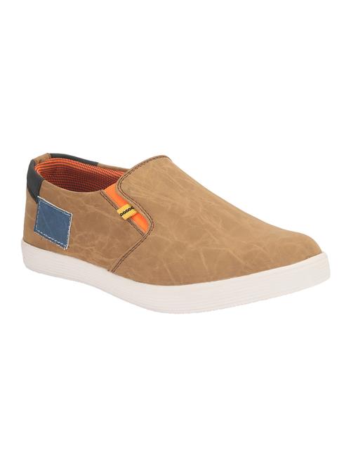 tan leatherette casual slipon - 12185246 -  Standard Image - 0