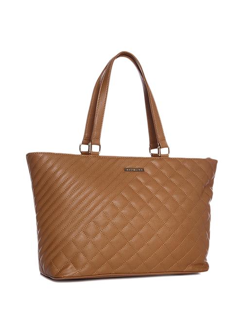 brown quilted synthetic leather tote - 12203226 -  Standard Image - 0