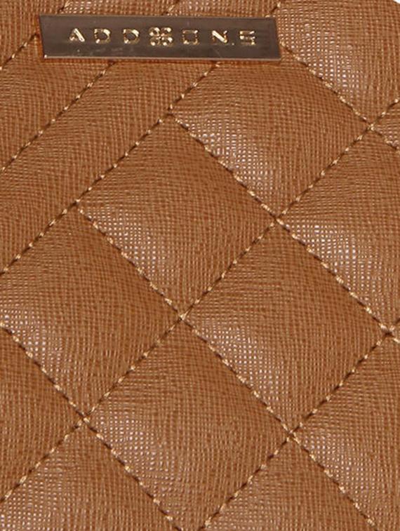 brown quilted synthetic leather tote - 12203226 - Standard Image - 3