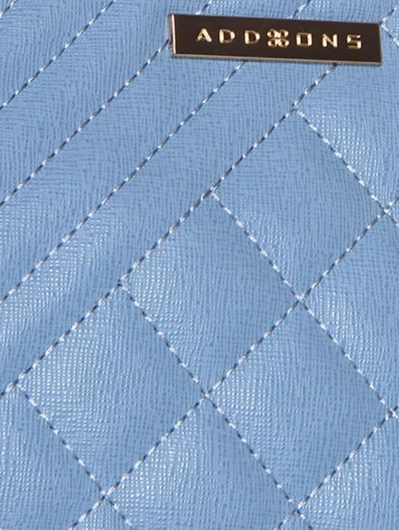blue quilted synthetic leather tote - 12203227 - Standard Image - 3