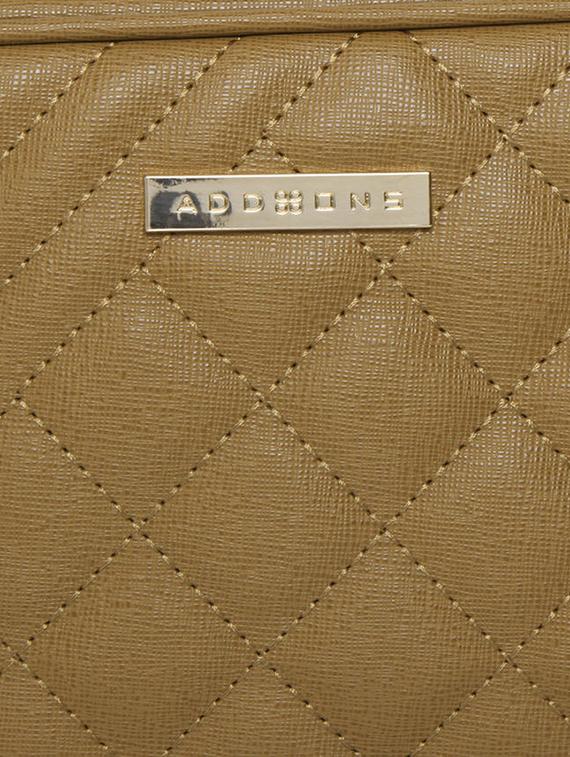 brown quilted synthetic leather sling bag - 12203362 - Standard Image - 3