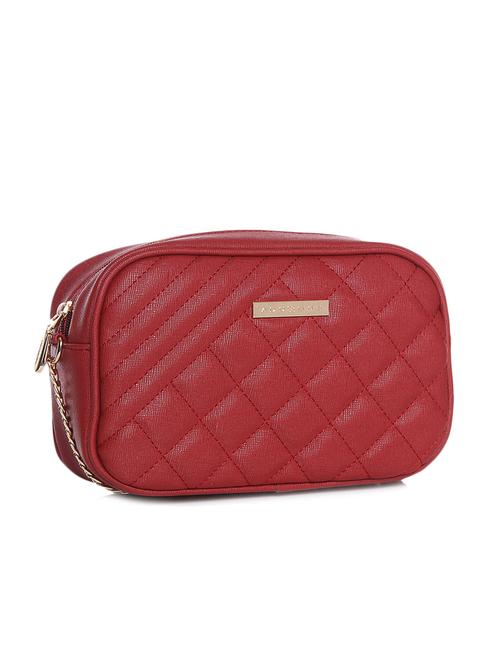 red quilted leatherette sling bag - 12203363 - Standard Image - 0