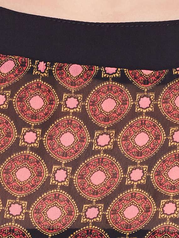 crimson printed top - 12203387 - Standard Image - 3