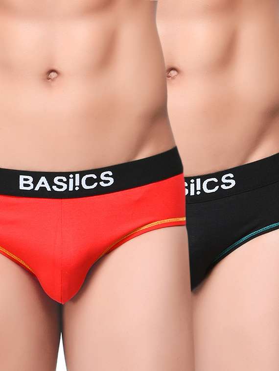 multi colored cotton hipster brief (set of 2)