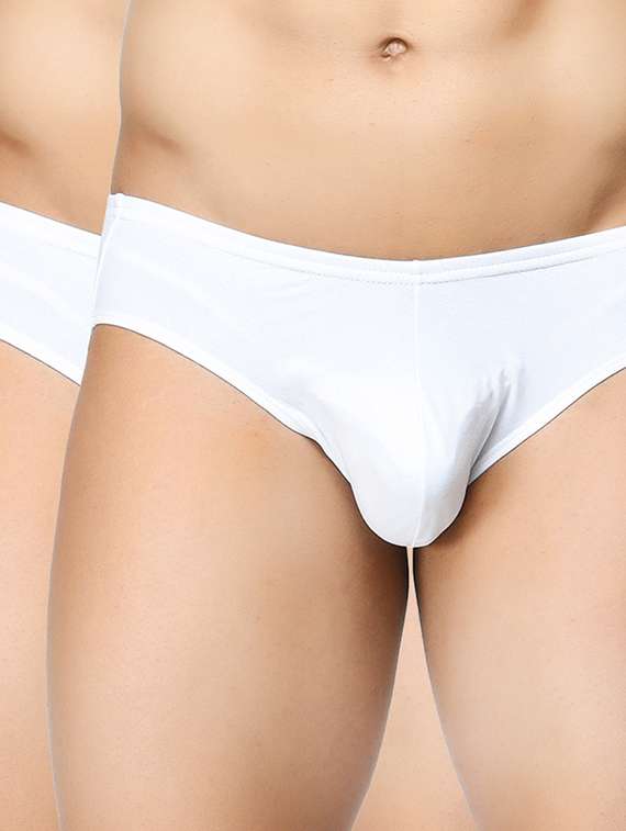 white cotton brief