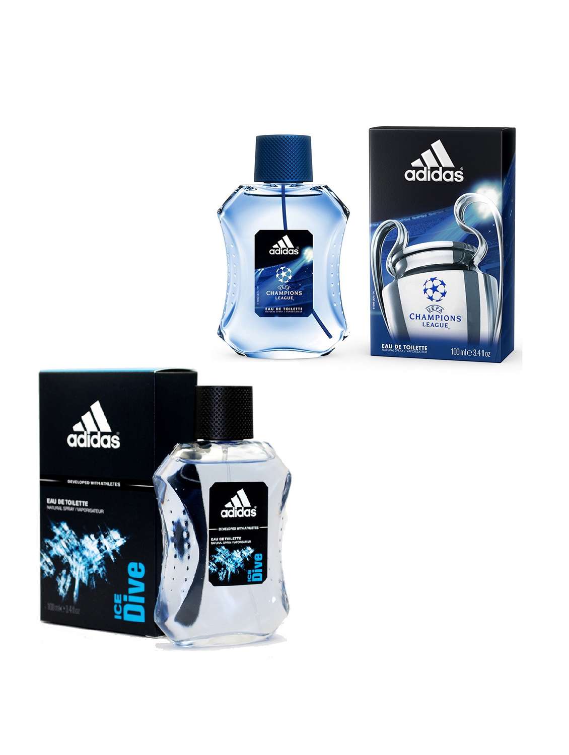 Buy online Set Of Adidas Ice Dive Edt And Champions League Edt For